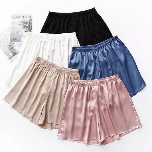 Women's Summer Shorts Thin Ice Satin Silk Home wear