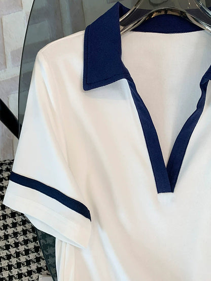 Modern Sportswear Short-Sleeved Two-Piece Set For Woman