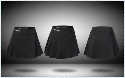Women's Sports Short Skirt Quick-Drying Breathable Half-Length Pleated Pants Skirt