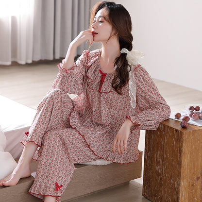 Petal Soft Pure Cotton Long Sleeve Pajama Set for All Seasons