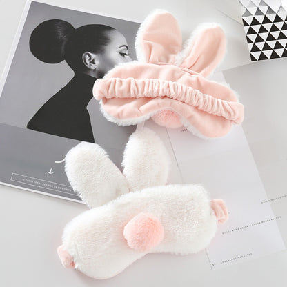 Rabbit Plush Style Sleep Shading Headband Sleeping  Eye Mask