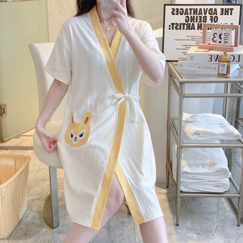 Dressing gown Ladies Comfortable bathrobe kimono style Nightdress