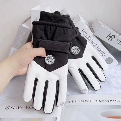 Winter Thick Plus Velvet Unisex Gloves For Play Snow Touch Screen Riding Outdoor