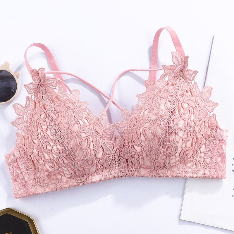 Embroidered Lace Thin seamless underwear Women's Bra