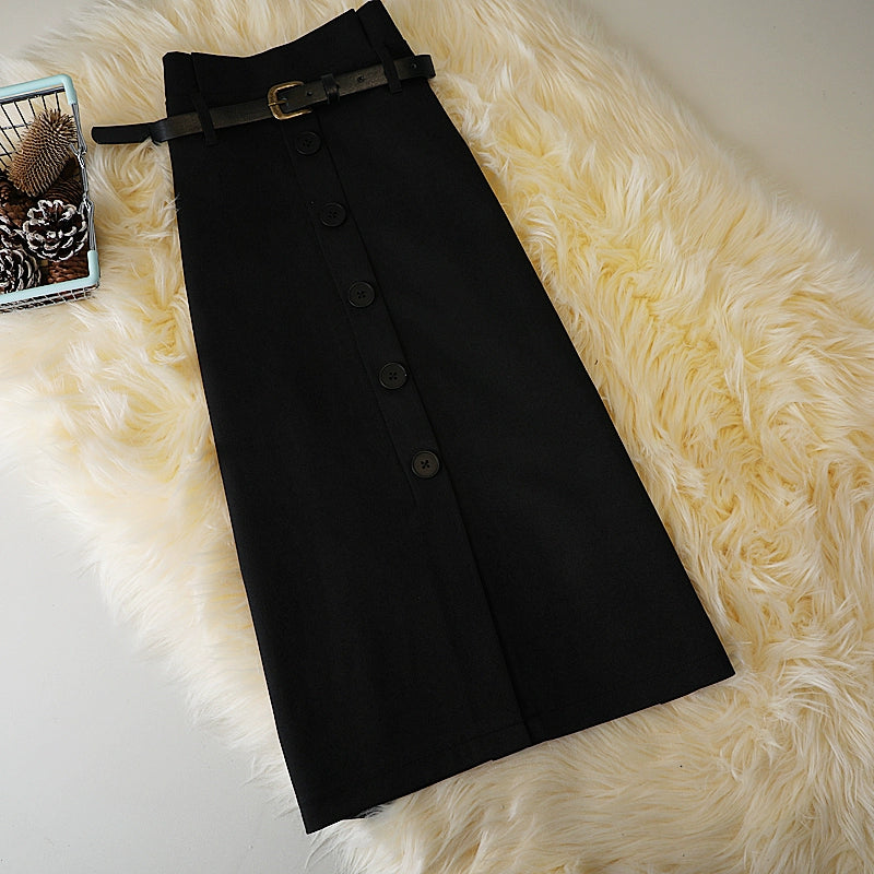 Elegant Vintage Formal A-Line Midi Skirt For Woman