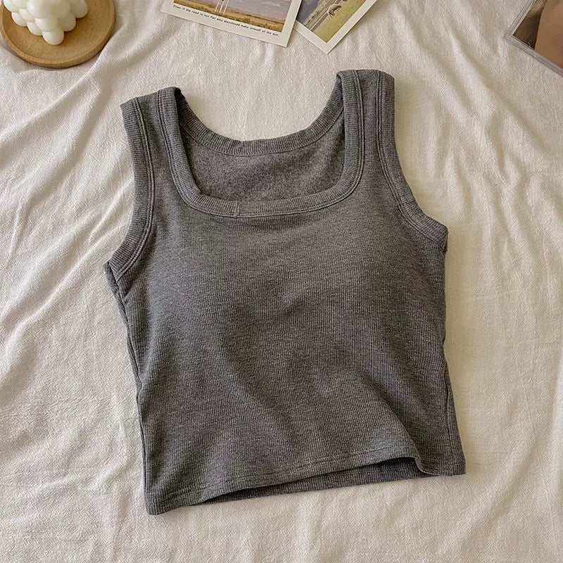 High Elastic Yoga Camisole Top With Built-in Bra For Women