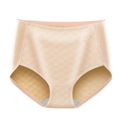 New Seamless High Waist Women's Jacquard Cotton Belly Shirnk Panties