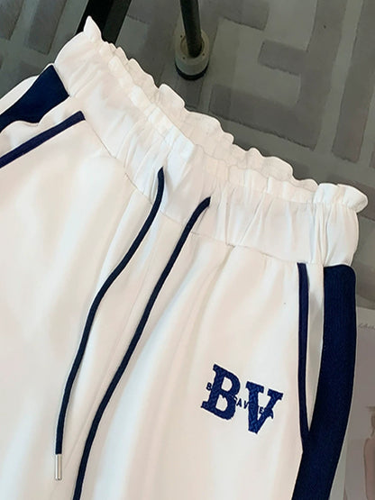 Modern Sportswear Short-Sleeved Two-Piece Set For Woman