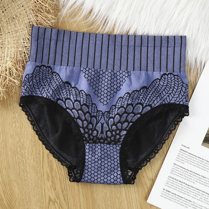 High Waist Plus Size Hip Lifting Beautiful Lace Women's  Panties