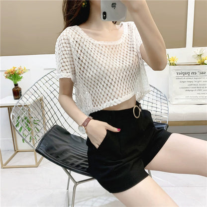 Super Fairy hollow Women's Summer thin hedging suspender tops