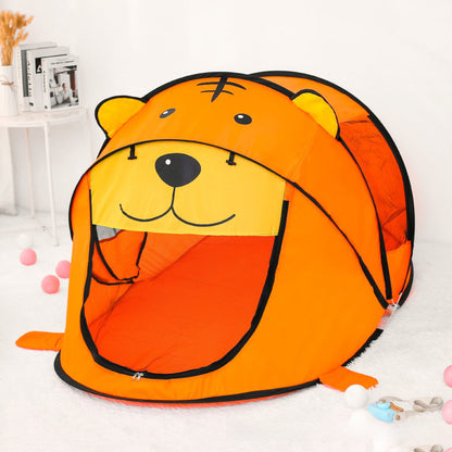 Kids Indoor Dollhouse Tiger Dinosaur Cartoon Foldable Tent