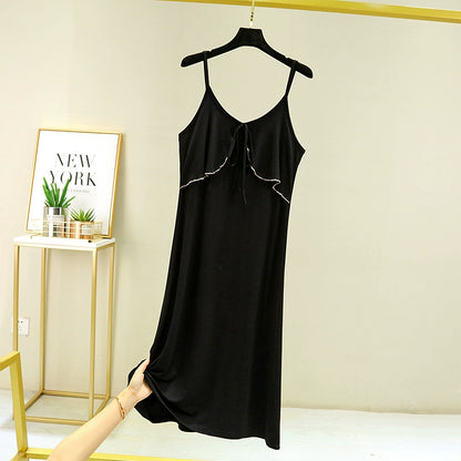 Summer Comfortable suspender long skirt Korean style plus size homewear