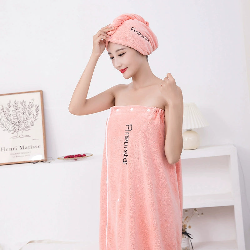 Women's Bath Towels Worn And Wrapped Non-Cotton Absorbent Bath Skirt Bathrobe