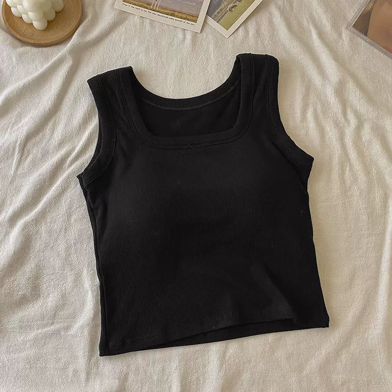 High Elastic Yoga Camisole Top With Built-in Bra For Women
