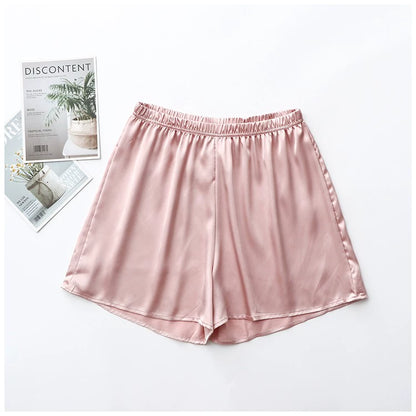 Women's Summer Shorts Thin Ice Satin Silk Home wear