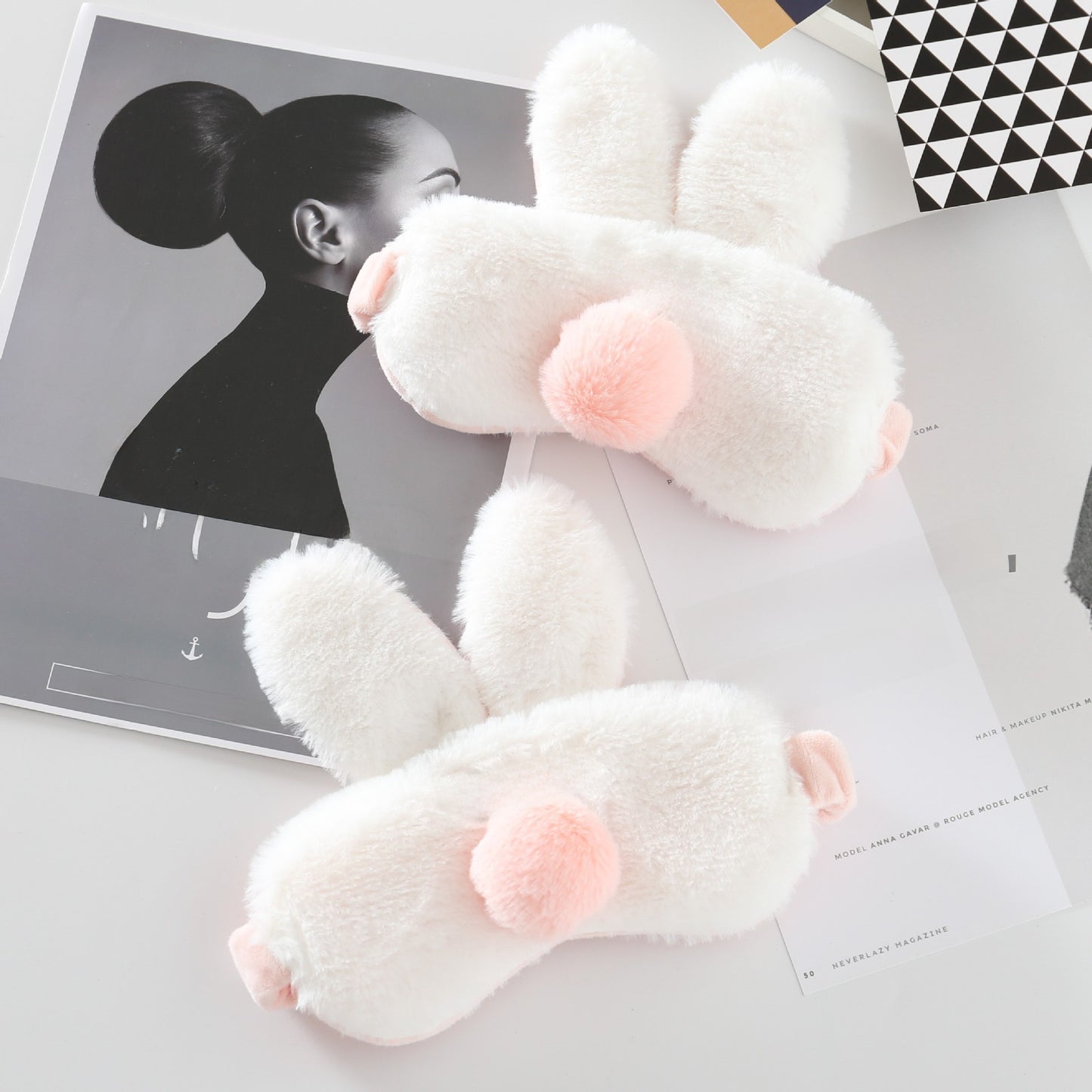 Rabbit Plush Style Sleep Shading Headband Sleeping  Eye Mask