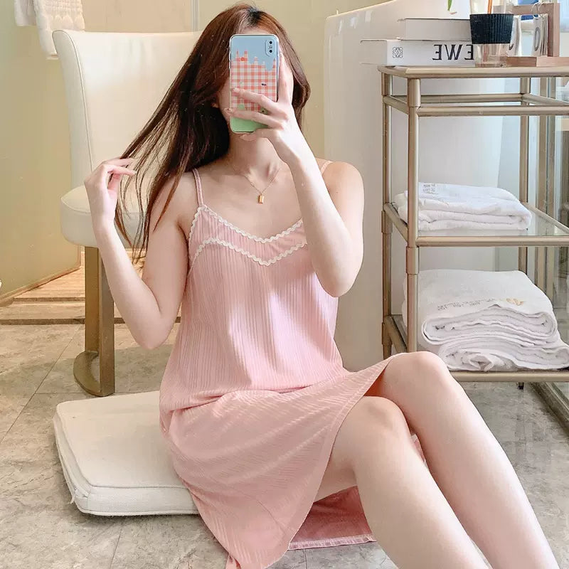 Summer thin suspender shorts pajamas V-neck loungewear set