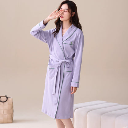 Summer Friendly Newly Married Bride Bathrobe Nightgown