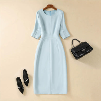 Luxury Mark-Cut Slim Hip Fit and Mid-Length Dresses