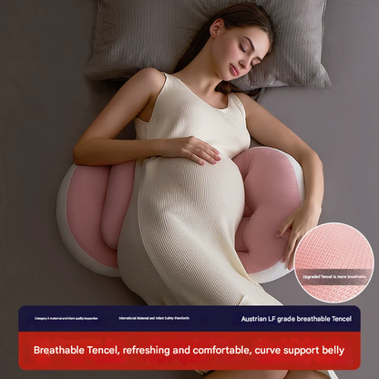 Ergonomic U-Shaped Pregnancy Pillow with Waist and Belly Support