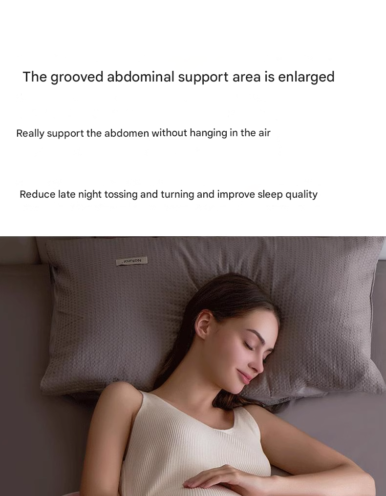 Ergonomic U-Shaped Pregnancy Pillow with Waist and Belly Support