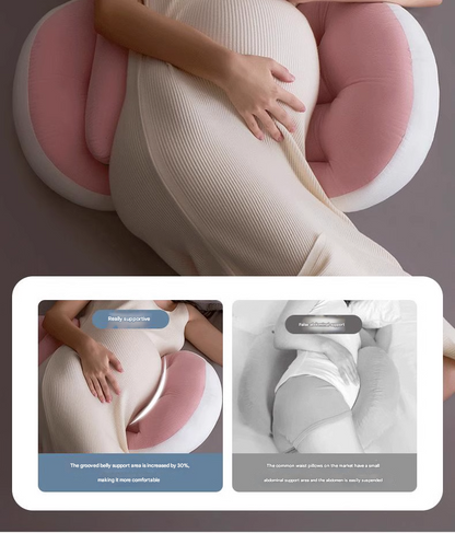 Ergonomic U-Shaped Pregnancy Pillow with Waist and Belly Support