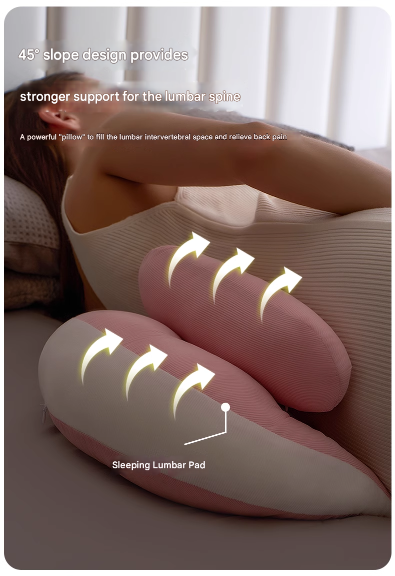 Ergonomic U-Shaped Pregnancy Pillow with Waist and Belly Support