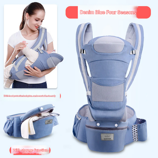 Horizontal Front Holding Multi-Functional Baby Waist Stool Universal Back Hold Baby Carrier With Storage Bag