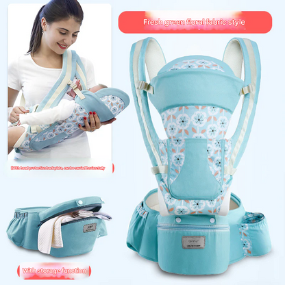 Horizontal Front Holding Multi-Functional Baby Waist Stool Universal Back Hold Baby Carrier With Storage Bag